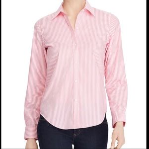 NWT Lauren Ralph Lauren Pinstripe NonIron Shirt, S